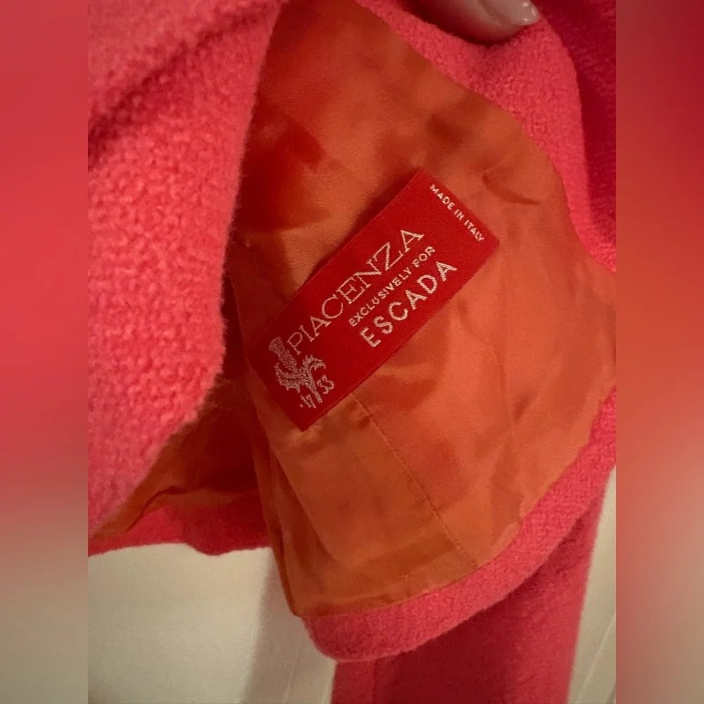 Escada Bright Pink Tailored Button-Front Jacket - Picture 5 of 7